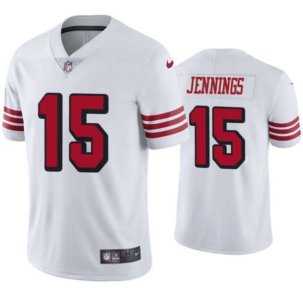 Men & Women & Youth San Francisco 49ers #15 Jauan Jennings Nike White Retro 1994 75th Anniversary Throwback Classic Limited Jersey,We sell and wholesale Men & Women & Youth San Francisco 49ers #15 Jauan Jennings Nike White Retro 1994 75th Anniversary Throwback Classic Limited Jersey on line form chian!